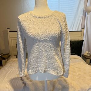Teen girl White Textured Sweater